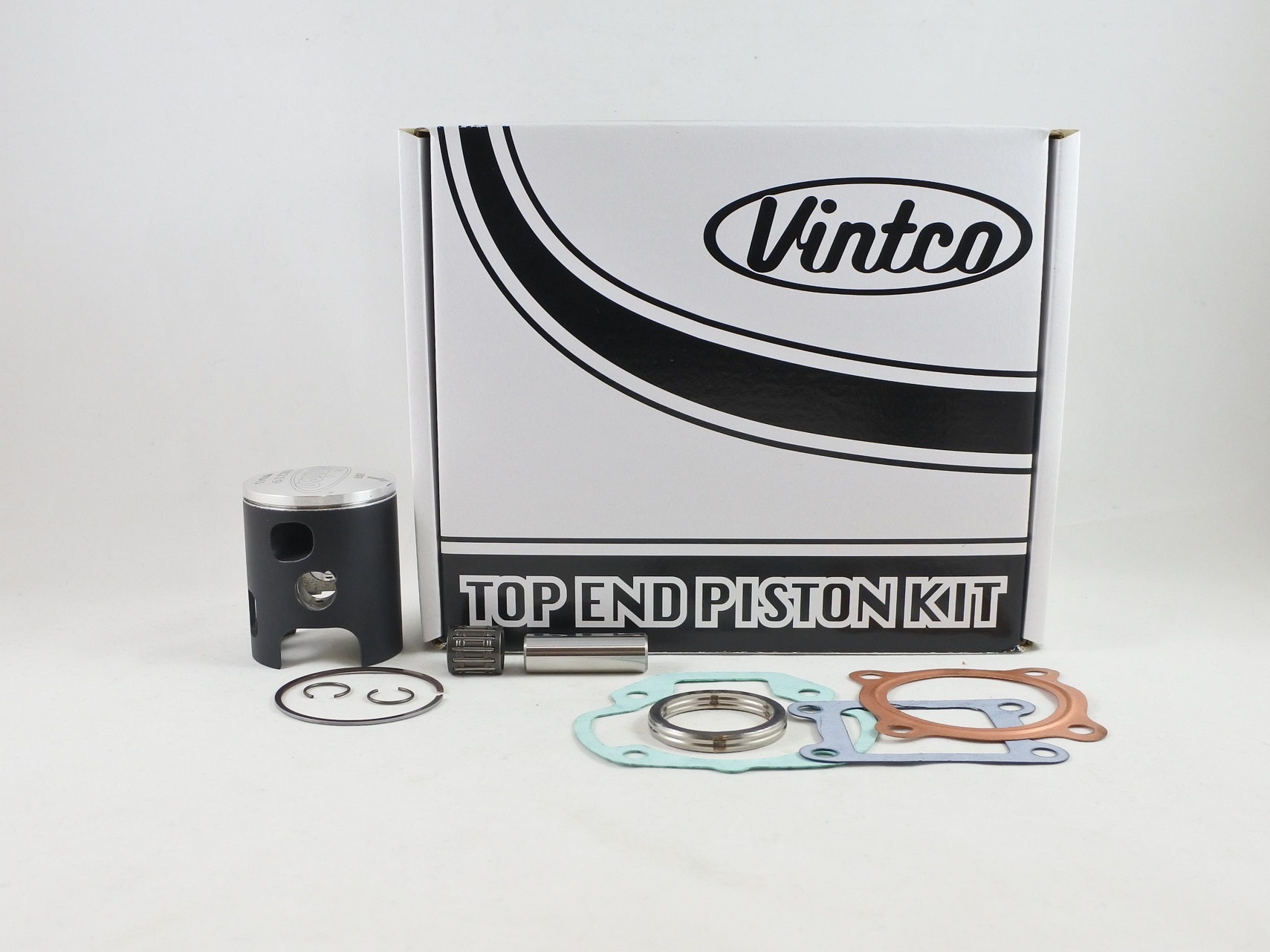 TOP END PISTON KIT 76-76 YAMAHA LB IIA 80 48.5mm +1.5mm OVER VINTCO KTY56-1.5 image 1