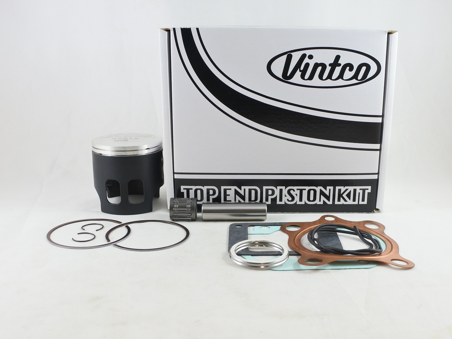 TOP END PISTON KIT 76-76 YAMAHA YZ 175 66.5mm 0.5mm OVER VINTCO KTY68-0.5 thumbnail 2