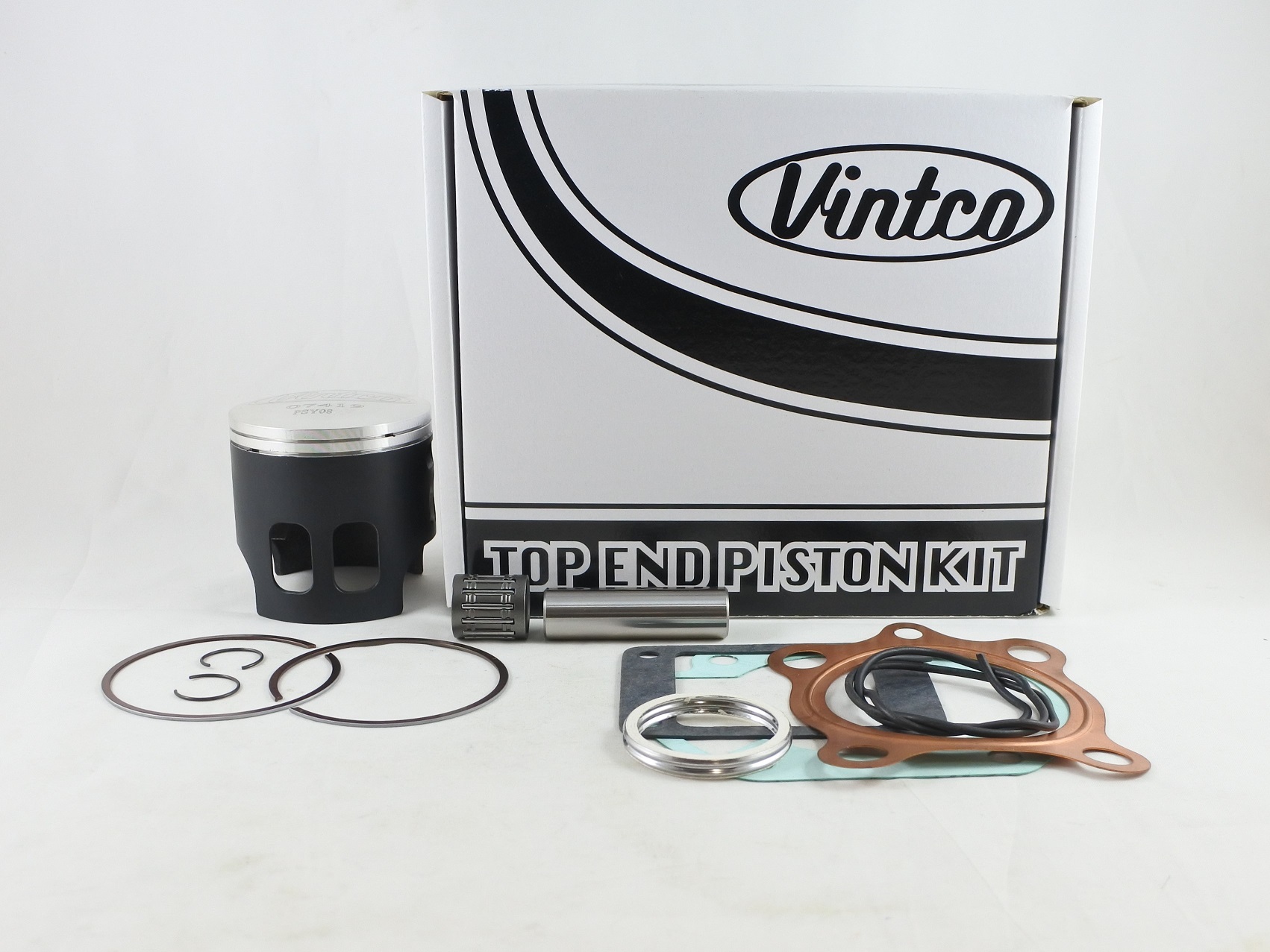 TOP END PISTON KIT 76-76 YAMAHA YZ 175 68mm 2.0mm OVER VINTCO KTY68-2.0 thumbnail 2
