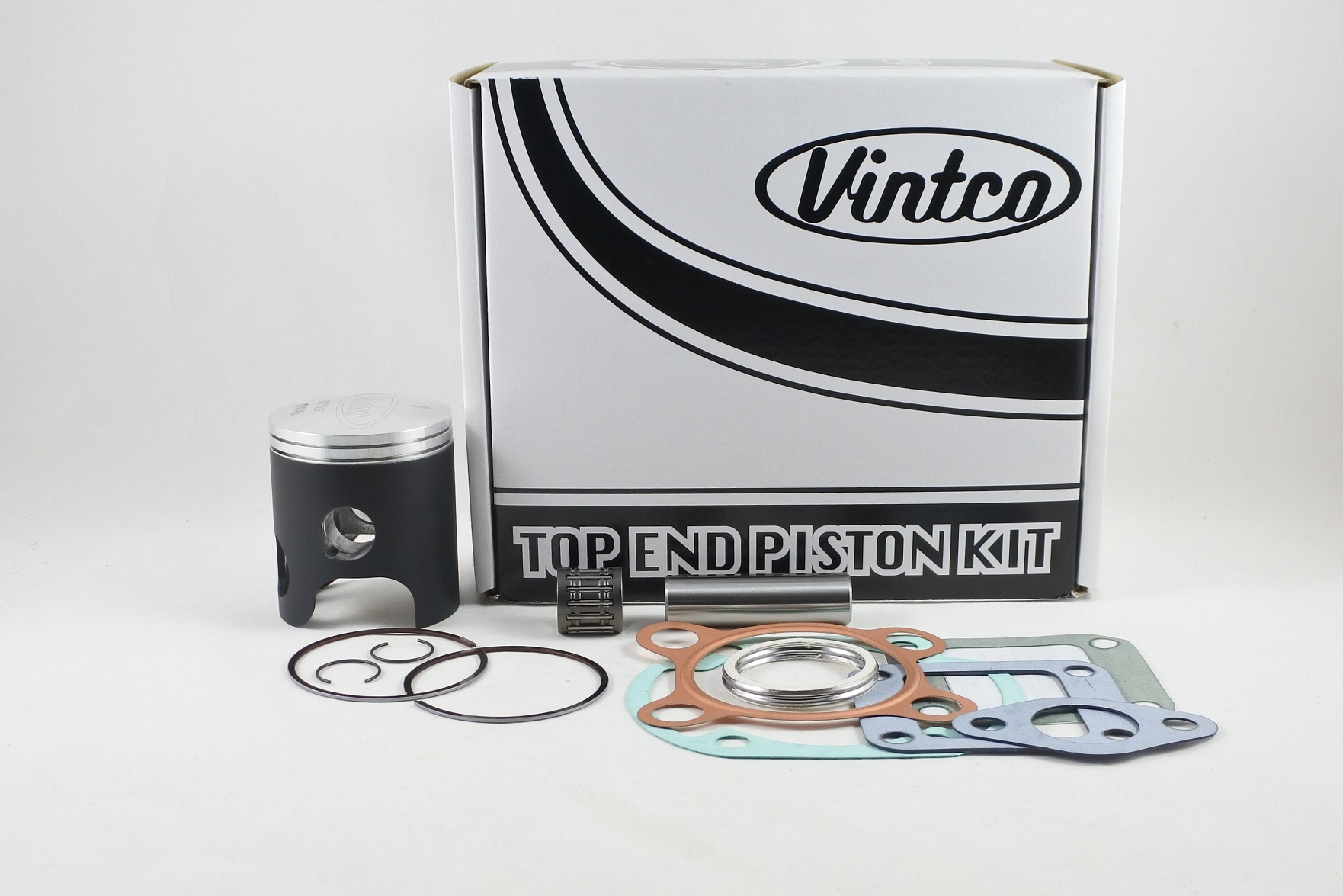 TOP END PISTON KIT 74-75 YAMAHA DT 125 56.5mm 0.5mm OVER VINTCO KTY69-0.5 image 1