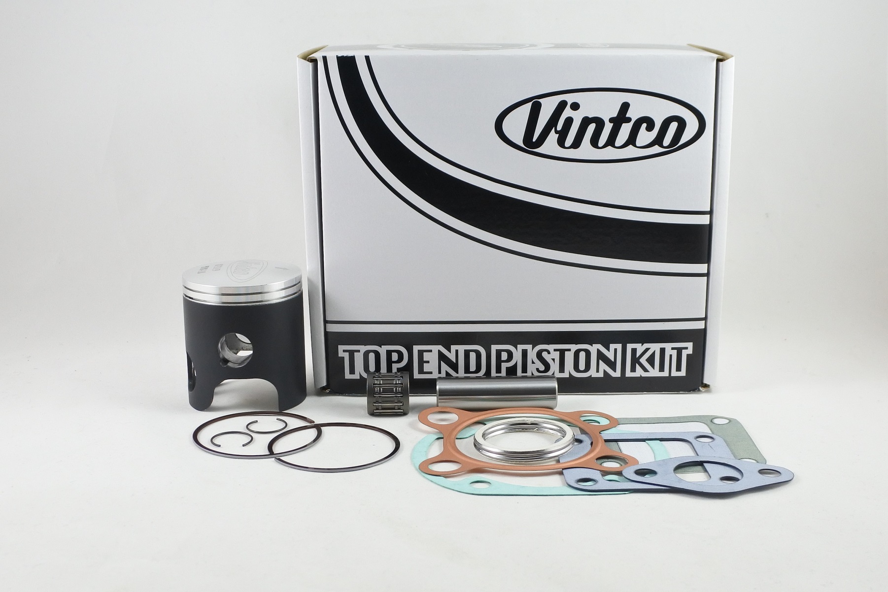 TOP END PISTON KIT 74-75 YAMAHA DT 125 57mm 1.0mm OVER VINTCO KTY69-1.0 image 1