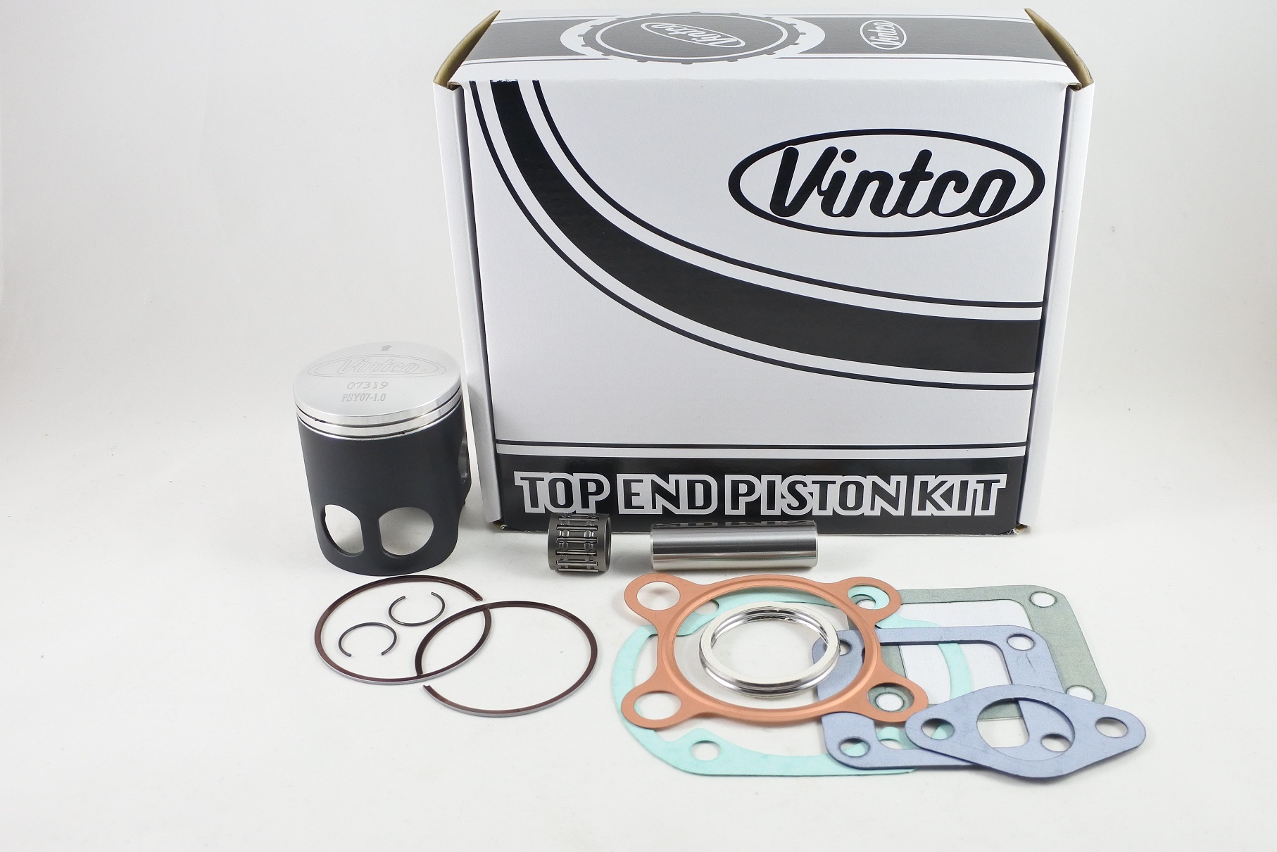 TOP END PISTON KIT 74-75 YAMAHA DT 125 57mm 1.0mm OVER VINTCO KTY69-1.0 thumbnail 2