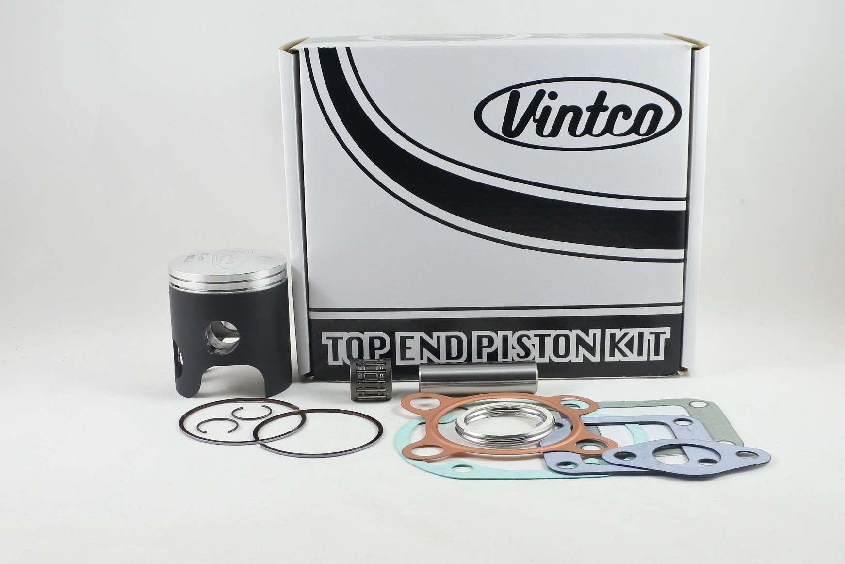 TOP END PISTON KIT 74-75 YAMAHA DT 125 57.5mm 1.5mm OVER VINTCO KTY69-1.5 image 1