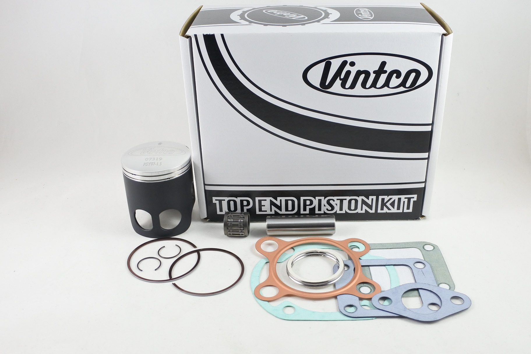 TOP END PISTON KIT 74-75 YAMAHA DT 125 57.5mm 1.5mm OVER VINTCO KTY69-1.5 thumbnail 2