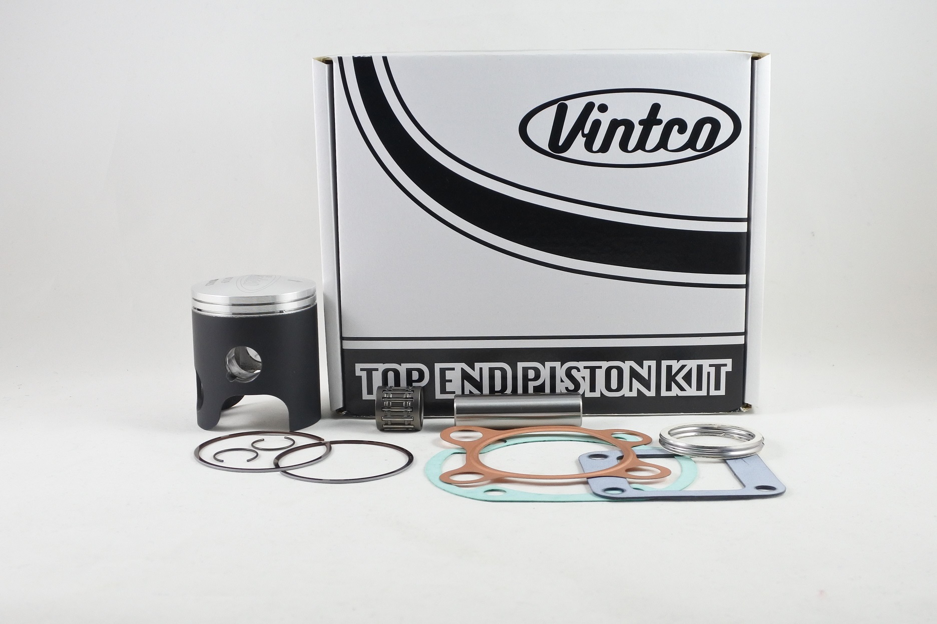 TOP END PISTON KIT 76-76 YAMAHA DT 125 56.25mm 0.25mm OVER VINTCO KTY70-0.25 image 1