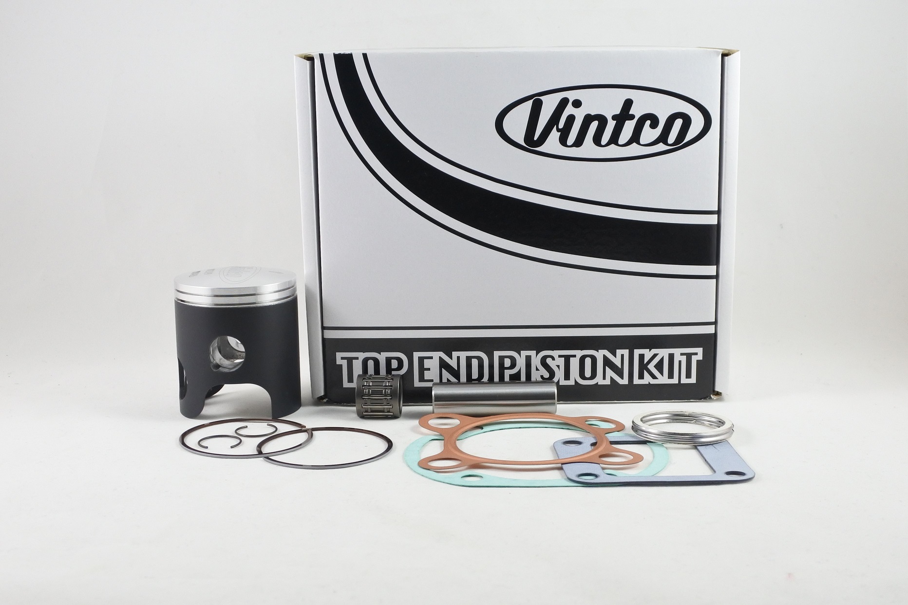 TOP END PISTON KIT 76-76 YAMAHA DT 125 56.5mm +0.5mm OVER VINTCO KTY70-0.5 image 1