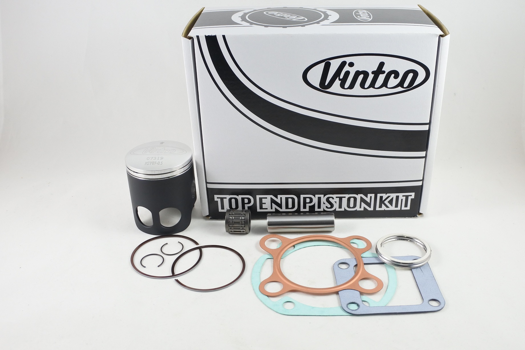 TOP END PISTON KIT 76-76 YAMAHA DT 125 56.5mm +0.5mm OVER VINTCO KTY70-0.5 thumbnail 2
