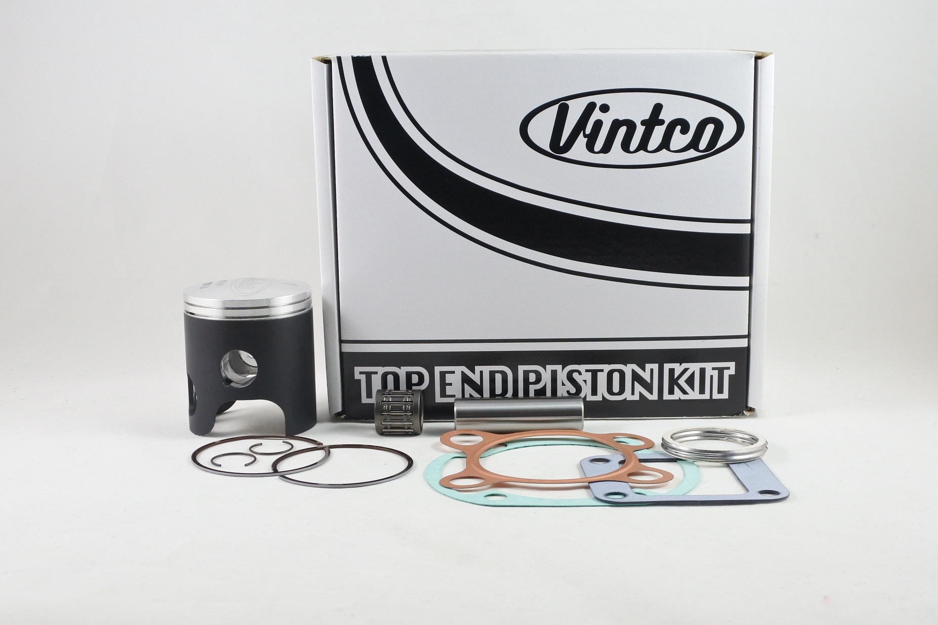 TOP END PISTON KIT 76-76 YAMAHA DT 125 57mm 1mm OVER VINTCO KTY70-1.0 image 1