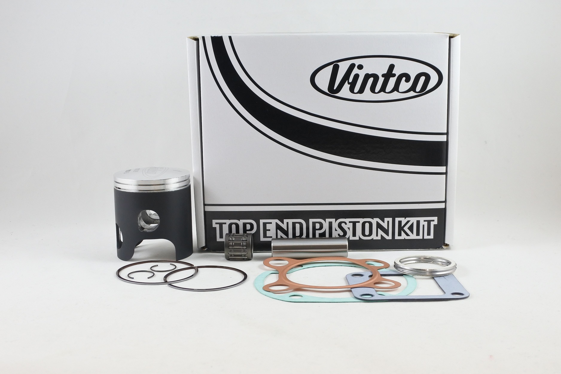 TOP END PISTON KIT 76-76 YAMAHA DT 125 57.5mm 1.5mm OVER VINTCO KTY70-1.5 image 1