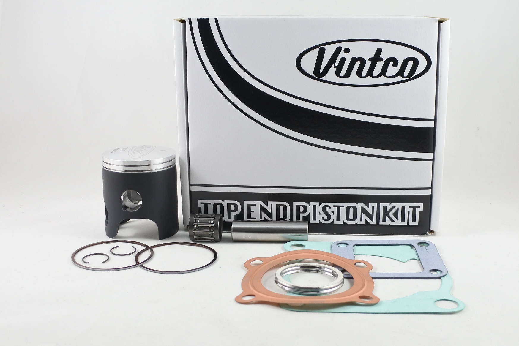 TOP END PISTON KIT 77-81 YAMAHA DT 125 57mm 1.0mm OVER VINTCO KTY71-1.0 image 1