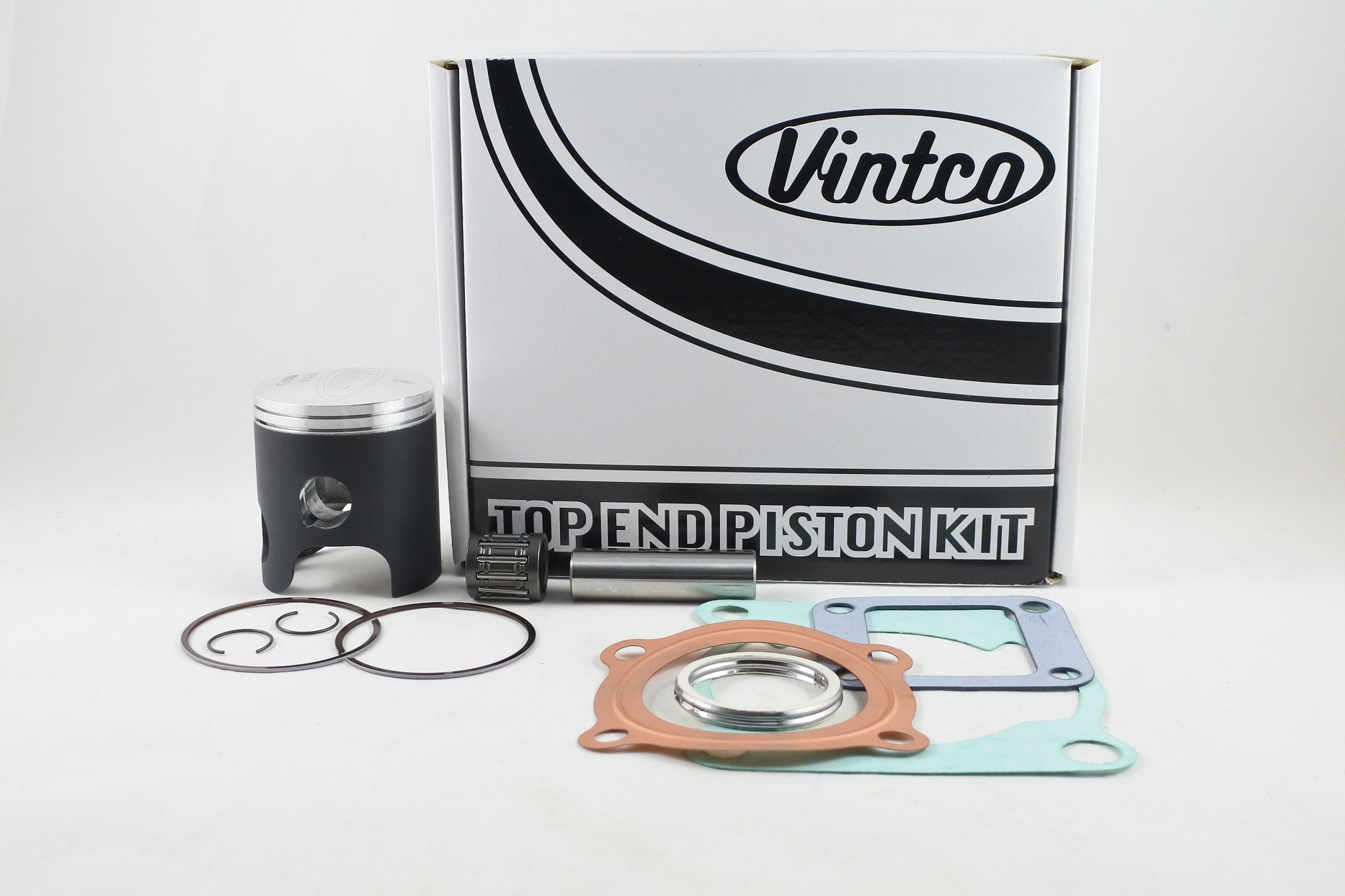 TOP END PISTON KIT 77-81 YAMAHA DT 125 57.5mm 1.5mm OVER VINTCO KTY71-1.5 image 1