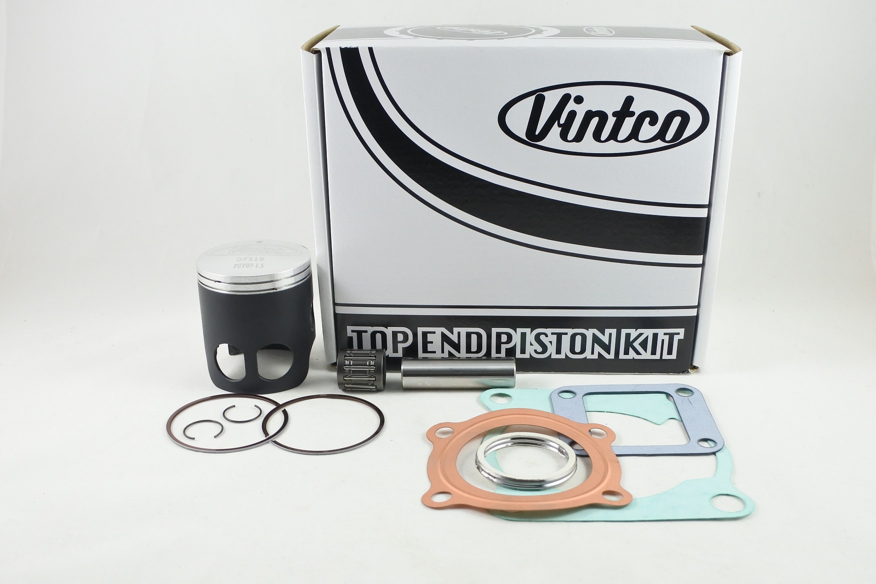 TOP END PISTON KIT 77-81 YAMAHA DT 125 57.5mm 1.5mm OVER VINTCO KTY71-1.5 thumbnail 2