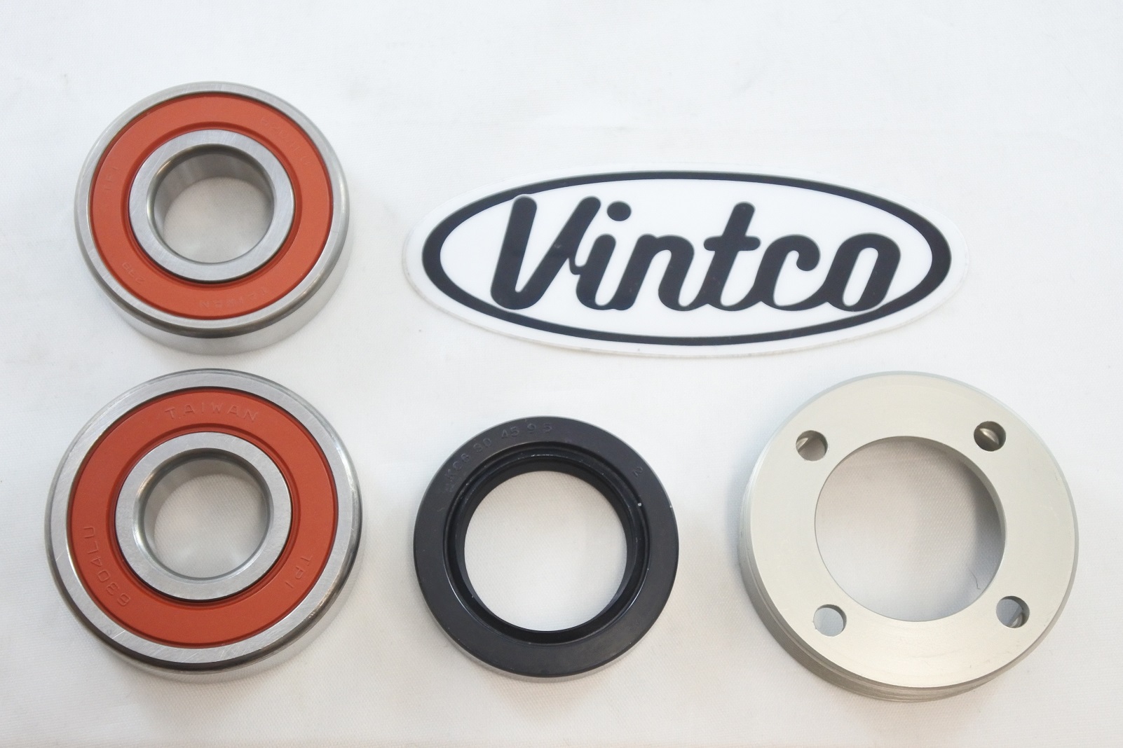REAR WHEEL BEARING KIT 73-76 HONDA CR MR 250 RETAINER VINTCO KWR003 thumbnail 2