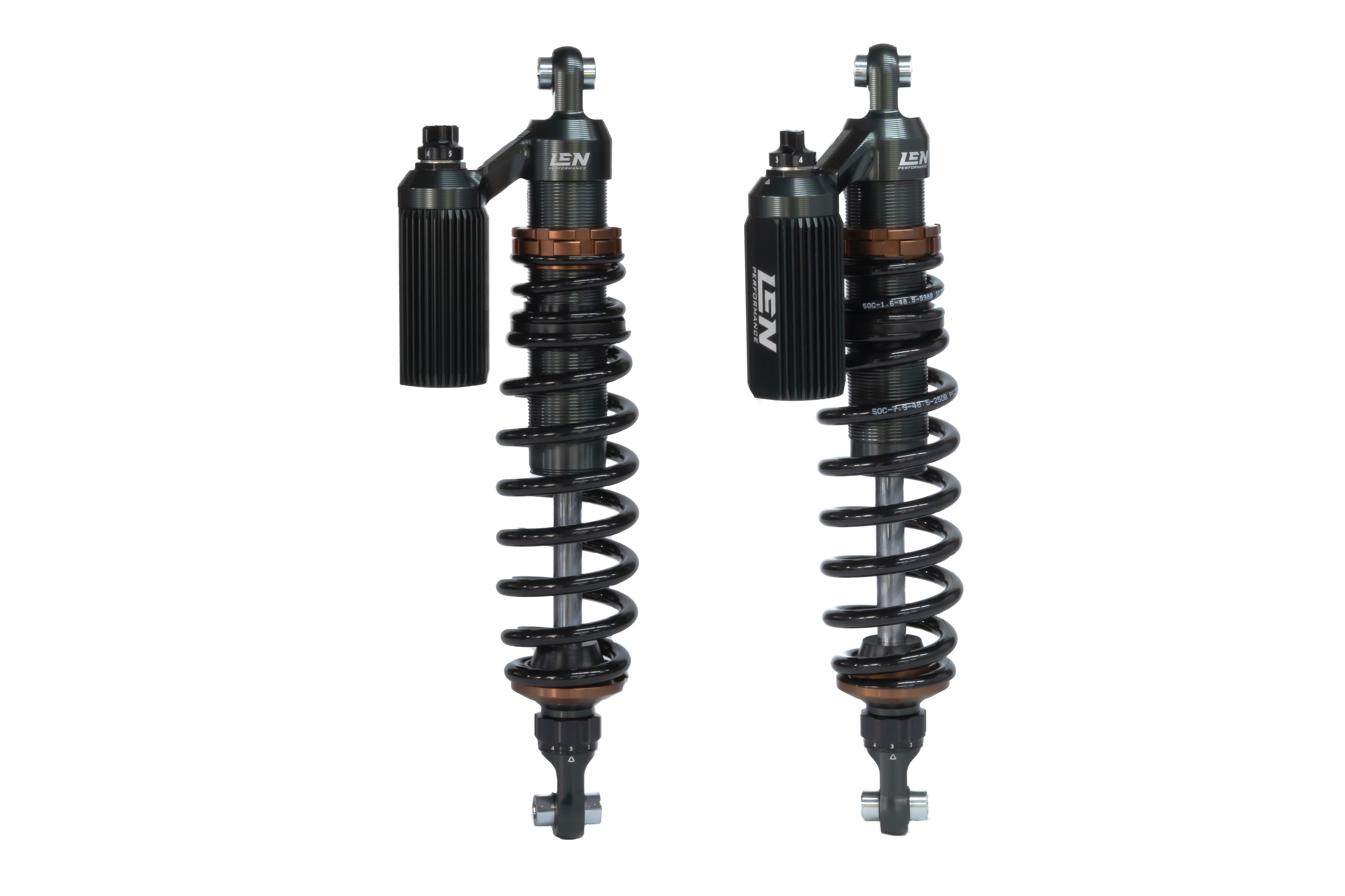 LEN PERFORMANCE ATV SHOCKS FRONT PAIR POLARIS SPORTSMAN 2014-2024 850 1000 LA8-50000LH LA8-50000RH image 1