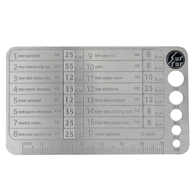TORQUE CARD AND BOLT SIZE GUAGE SURRON LIGHT BEE X S thumbnail 2