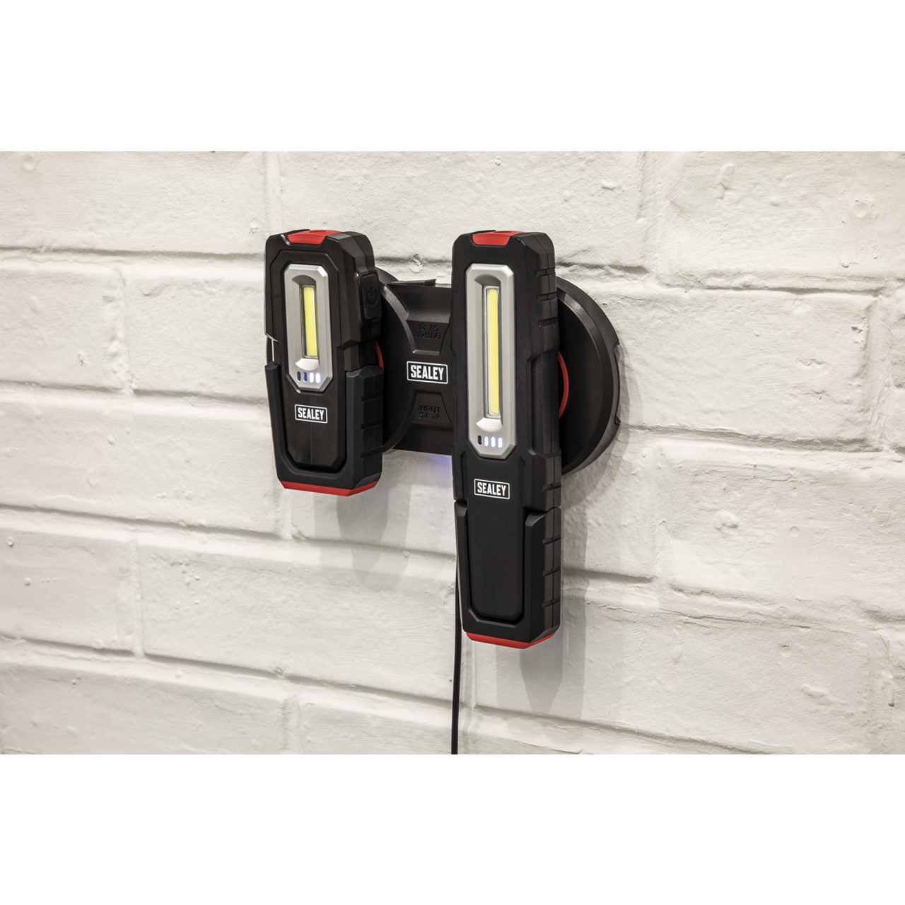 PAIR OF LED TORCHES, WIRELESS MAGNETIC CHARGING BASE 3W & 5W image 1