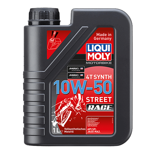 ENGINE OIL 4T SYNTHETIC 10W-50 STREET RACE 1L LIQUI MOLY - 1502 image 1