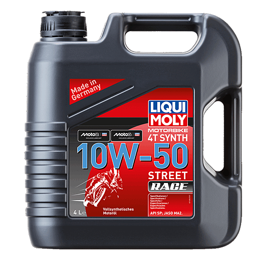 ENGINE OIL 4T SYNTHETIC 10W-50 STREET RACE 4L LIQUI MOLY - 1686 image 1