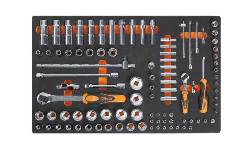 Soft Thermoformed Tray with Tool Assortment, Drawer Size 98 - Beta Tools M100 image 1