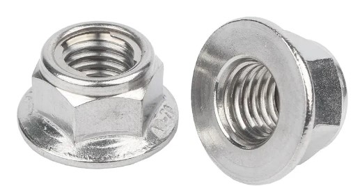 M6 x 1.00mm FLANGE LOCK NUT STAINLESS STEEL S304 PACK OF 10 image 1