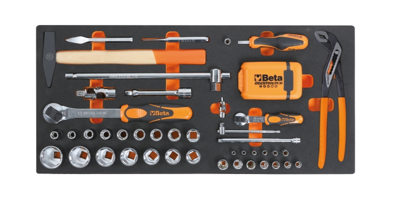 Soft Thermoformed Tray with Tool Assortment - Beta Tools MC20 image 1