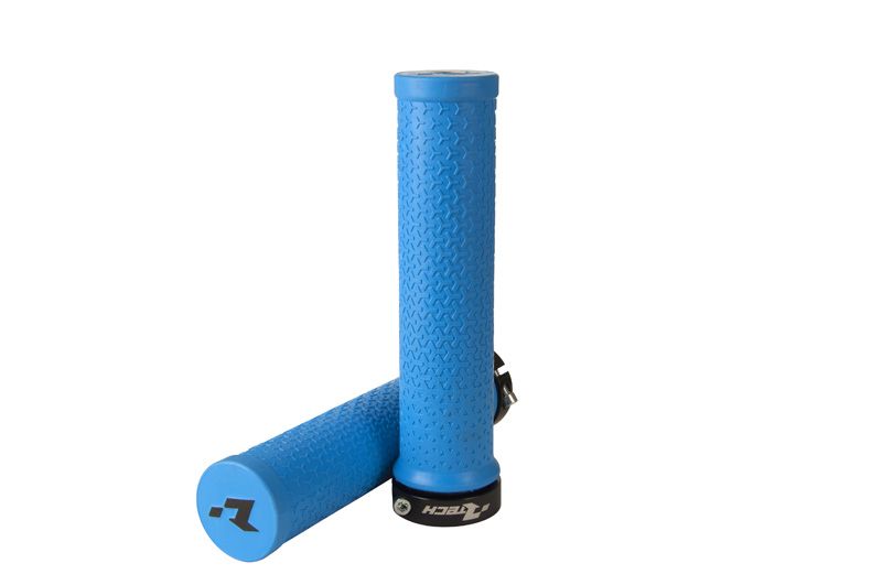 BIKE BICYCLE LOCK ON GRIPS - LIGHT BLUE - RTECH B-MPRBIKECL20 image 1