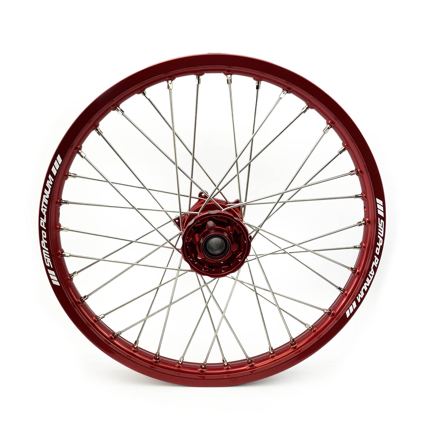 21x1.60 WHEEL FANTIC RED HUB, GLOSS RED RIM, NICKLE NIPPLES thumbnail 2