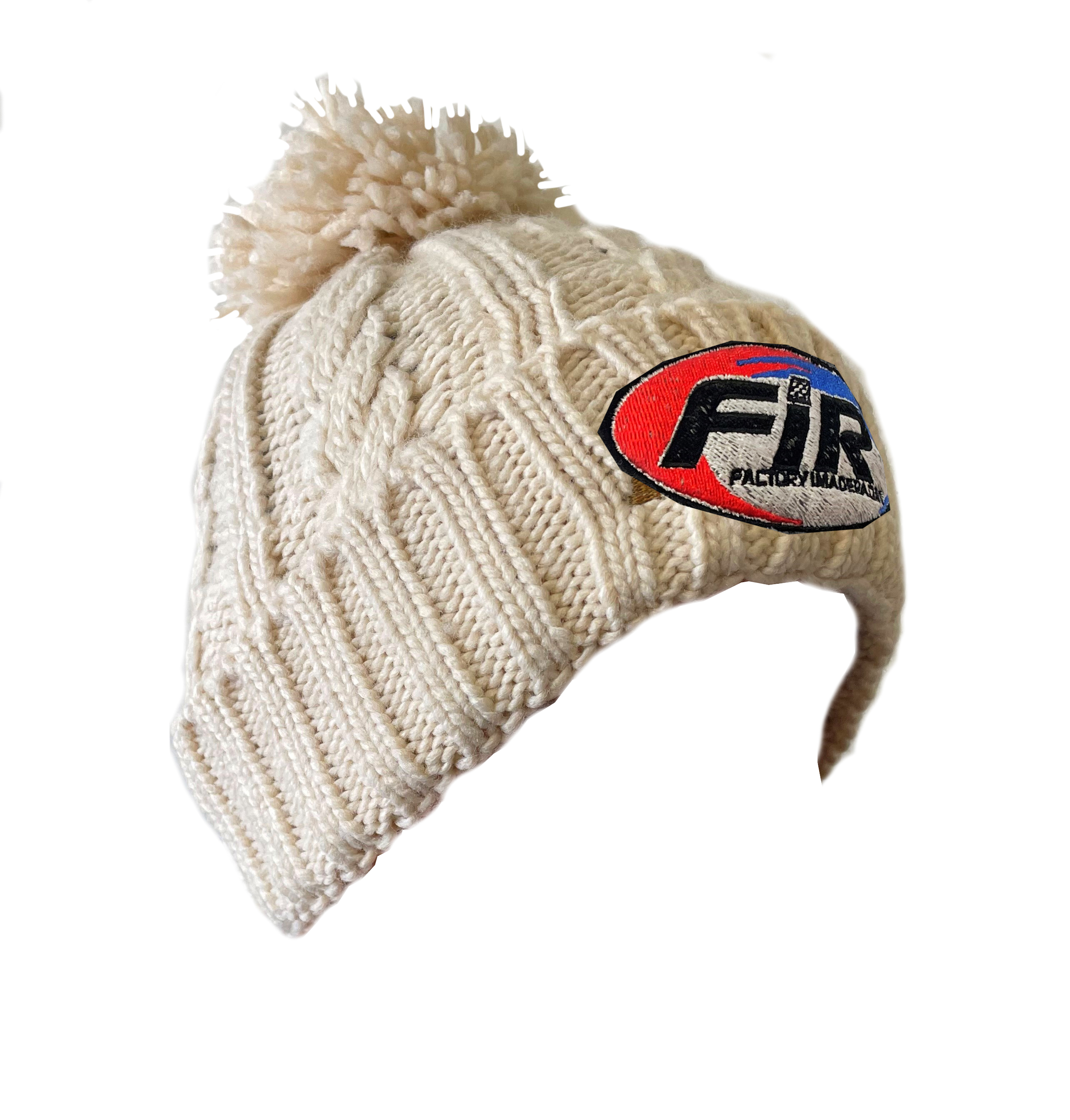 FIR LOGO - OATMEAL BOBBLE HAT - ONE SIZE image 1