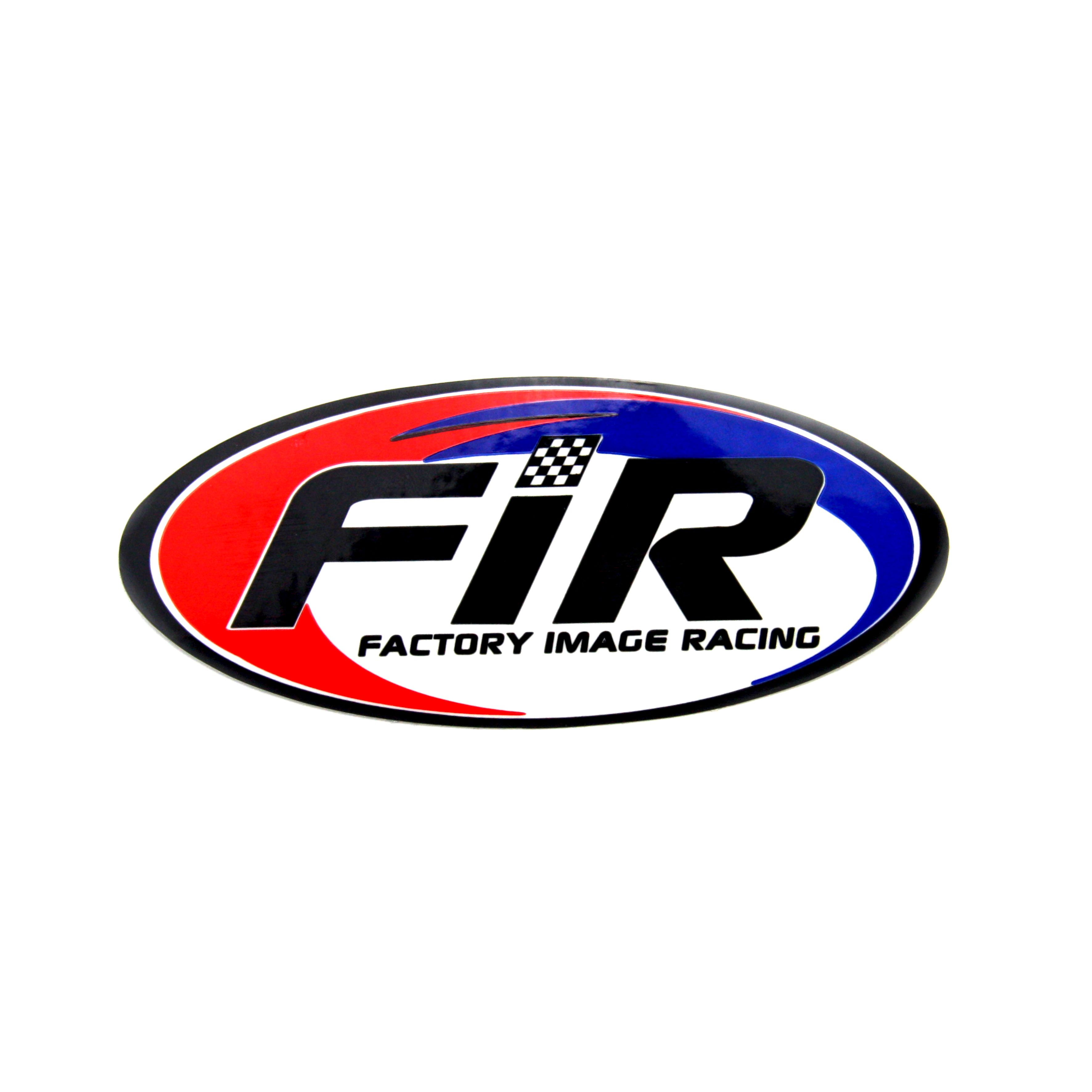 FACTORY IMAGE RACING (FIR) STICKER LAMINATED VYNIL - OVAL 9.5 x 4cm image 1