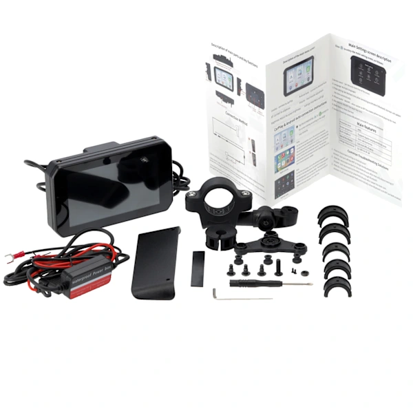 MOTORCYCLE GPS WIRELESS CARPLAY HUD PAMA RIDECAST IPX7 BLUETOOTH 5.0 12V-24V DC thumbnail 3