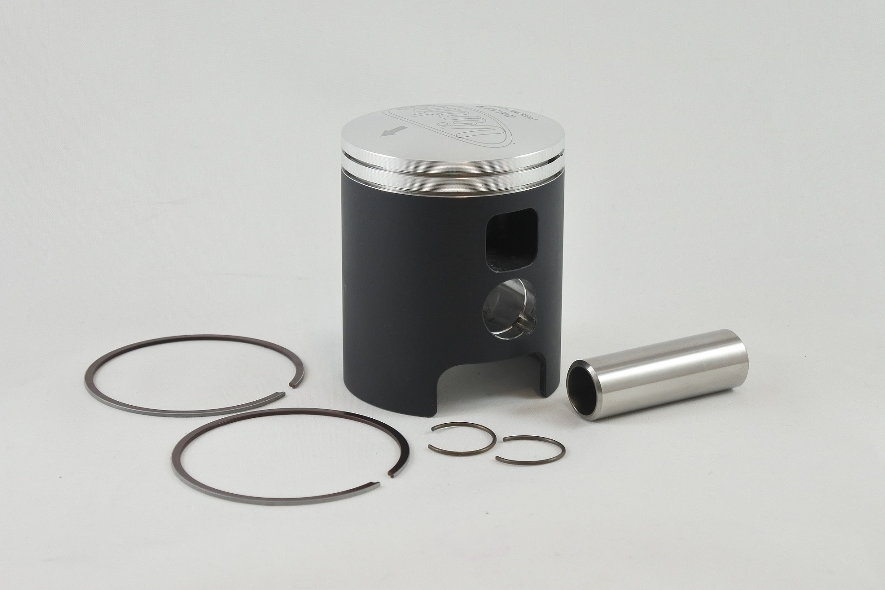 PISTON KIT 72-76 DKW HERCULES MONARK PENTON SACHS 6 SPEED 125 55.5mm 1.5mm OVER VINTCO PSC01-1.5 image 1