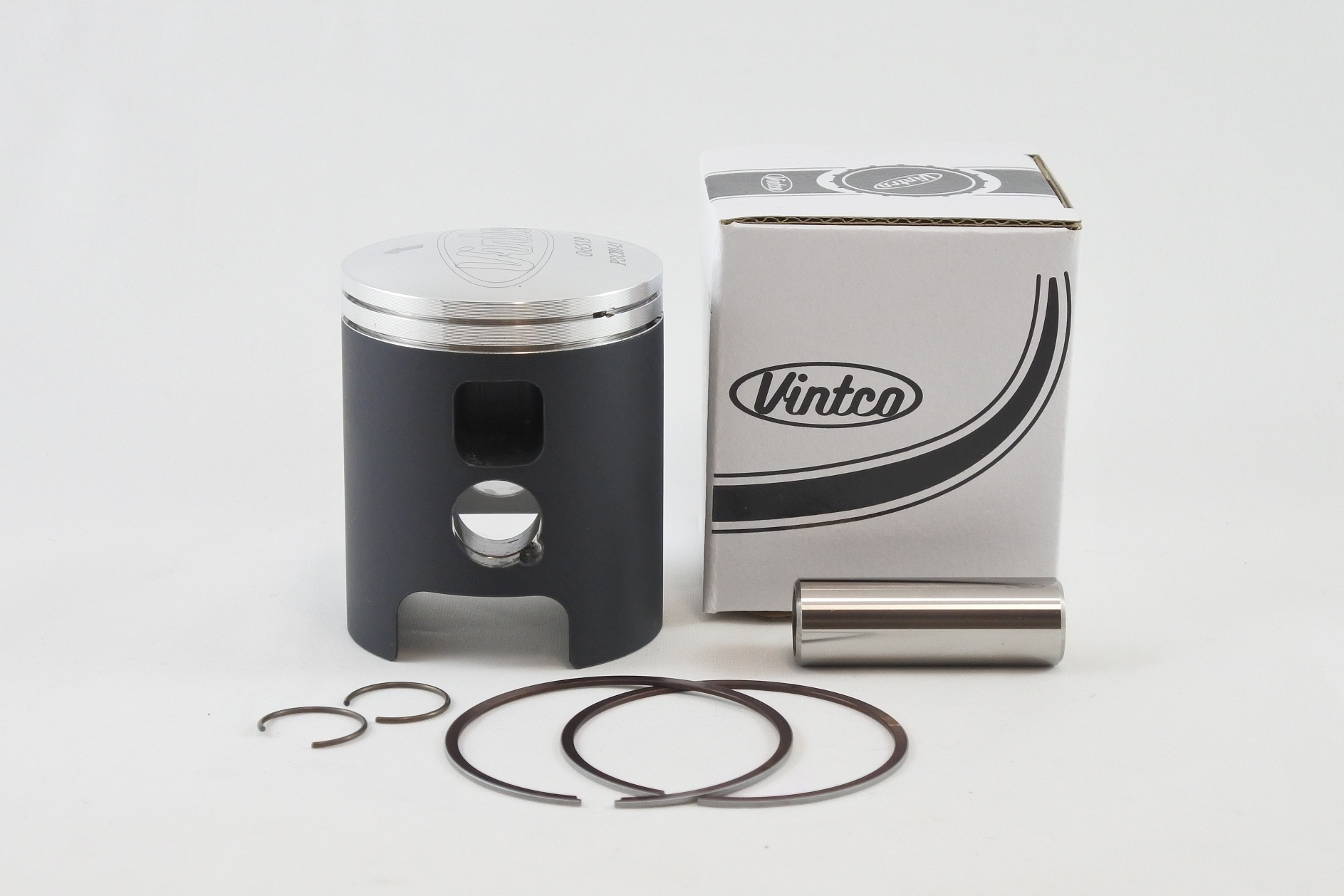 PISTON KIT 72-76 DKW HERCULES MONARK PENTON SACHS 6 SPEED 125 55.5mm 1.5mm OVER VINTCO PSC01-1.5 thumbnail 2