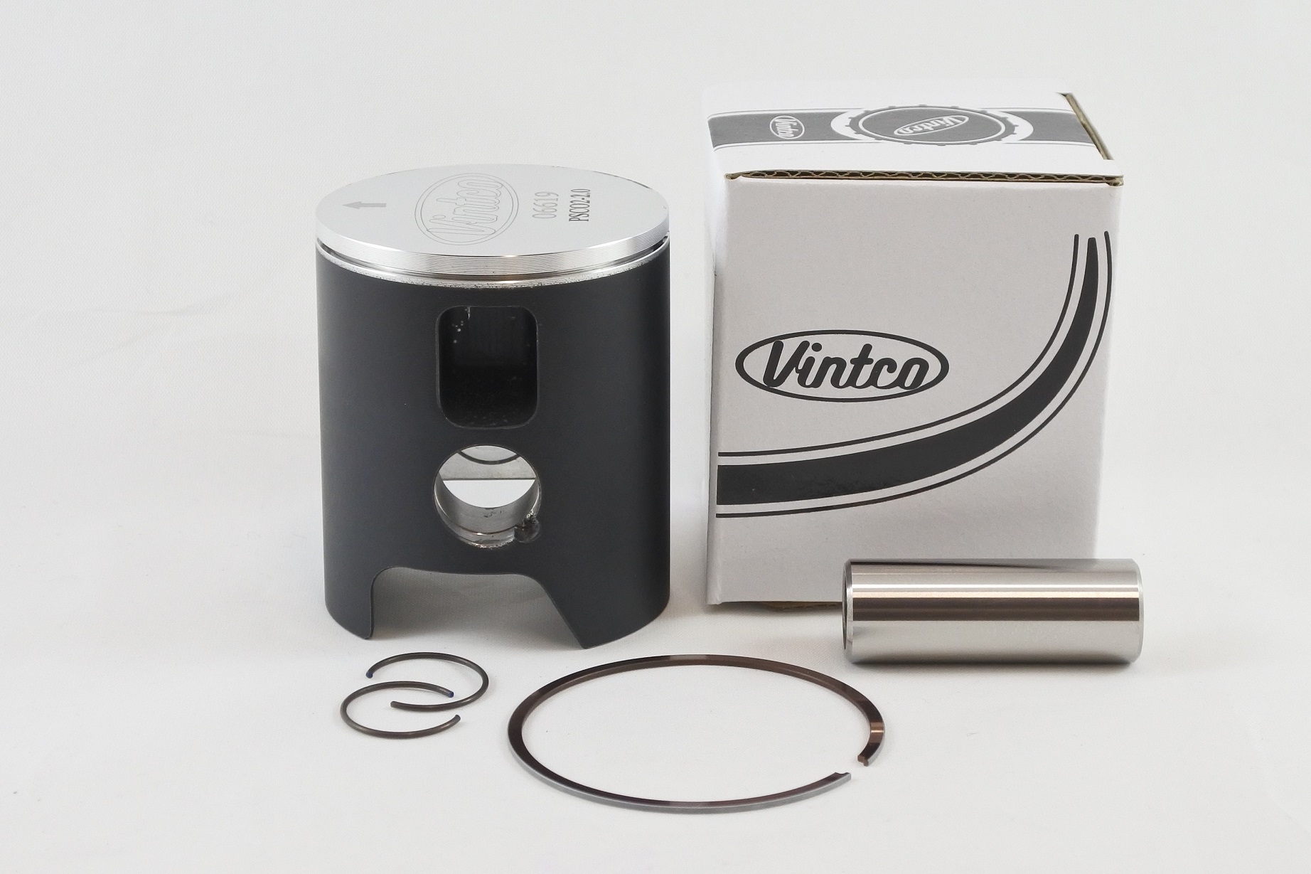 PISTON KIT 77-81 DKW HERCULES SACHS 7 SPEED 125 55.75mm 2.0mm OVER VINTCO PSC02-2.0 thumbnail 2