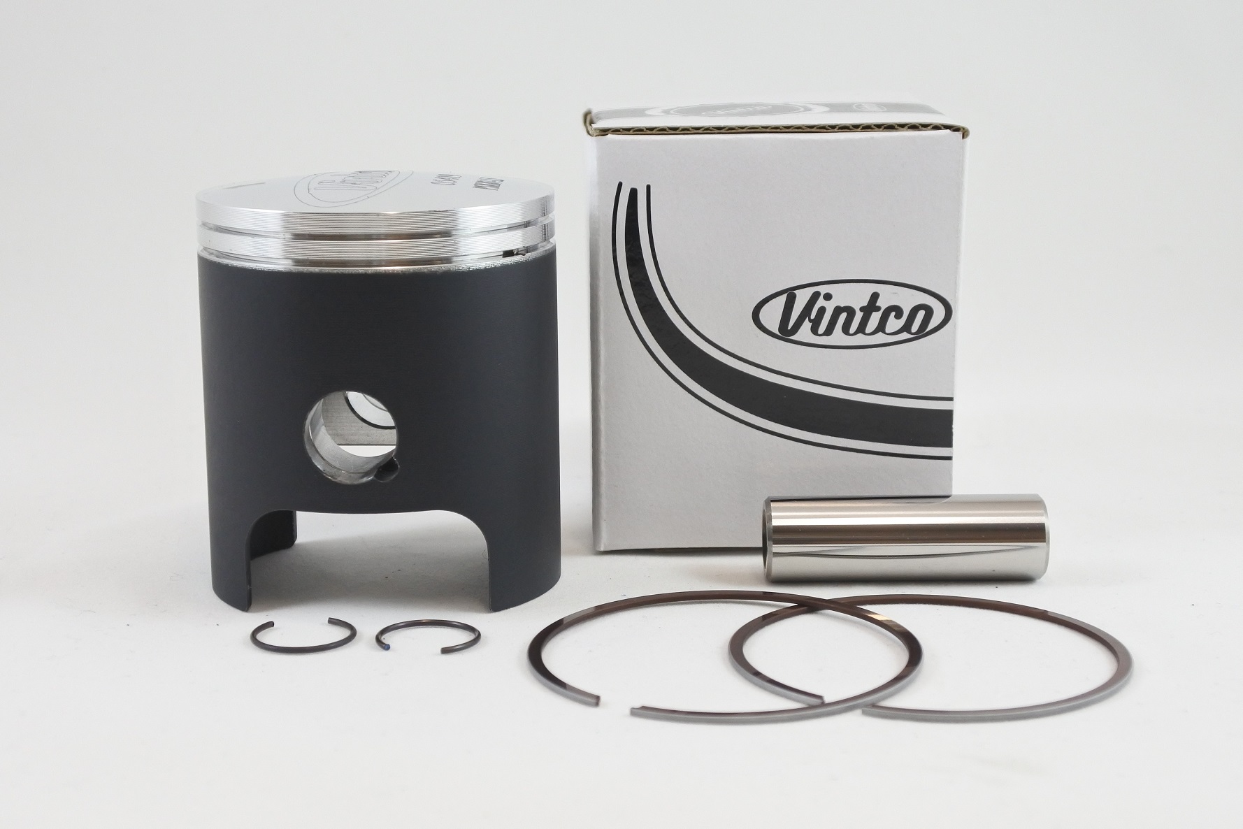 PISTON KIT 74-84 KAWASAKI KD KE KS 125 57.5mm OVER VINTCO PSK07-1.5 thumbnail 2