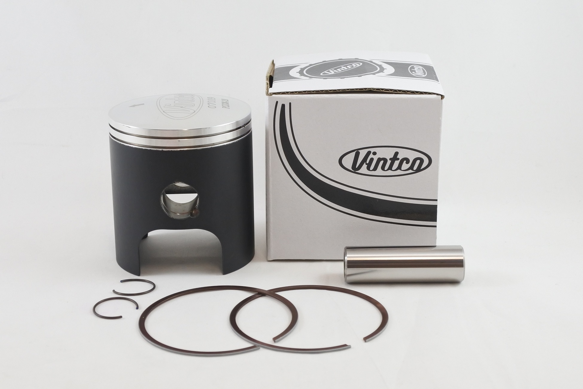 PISTON KIT 80-84 SUZUKI PE RS 175 64.0mm 2.0mm OVER VINTCO PSS08-2.0 thumbnail 2