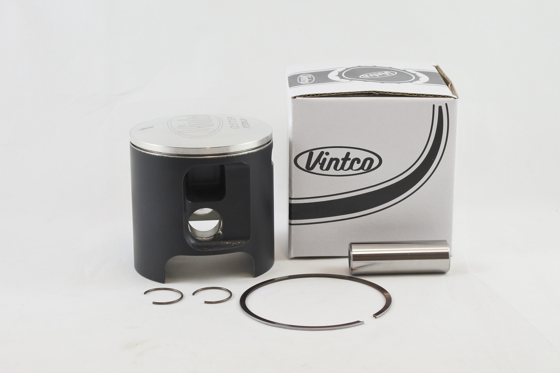 PISTON KIT 77-81 KTM GS MC 175 65.5mm 2.0mm OVER VINTCO PST03-2.0 thumbnail 2