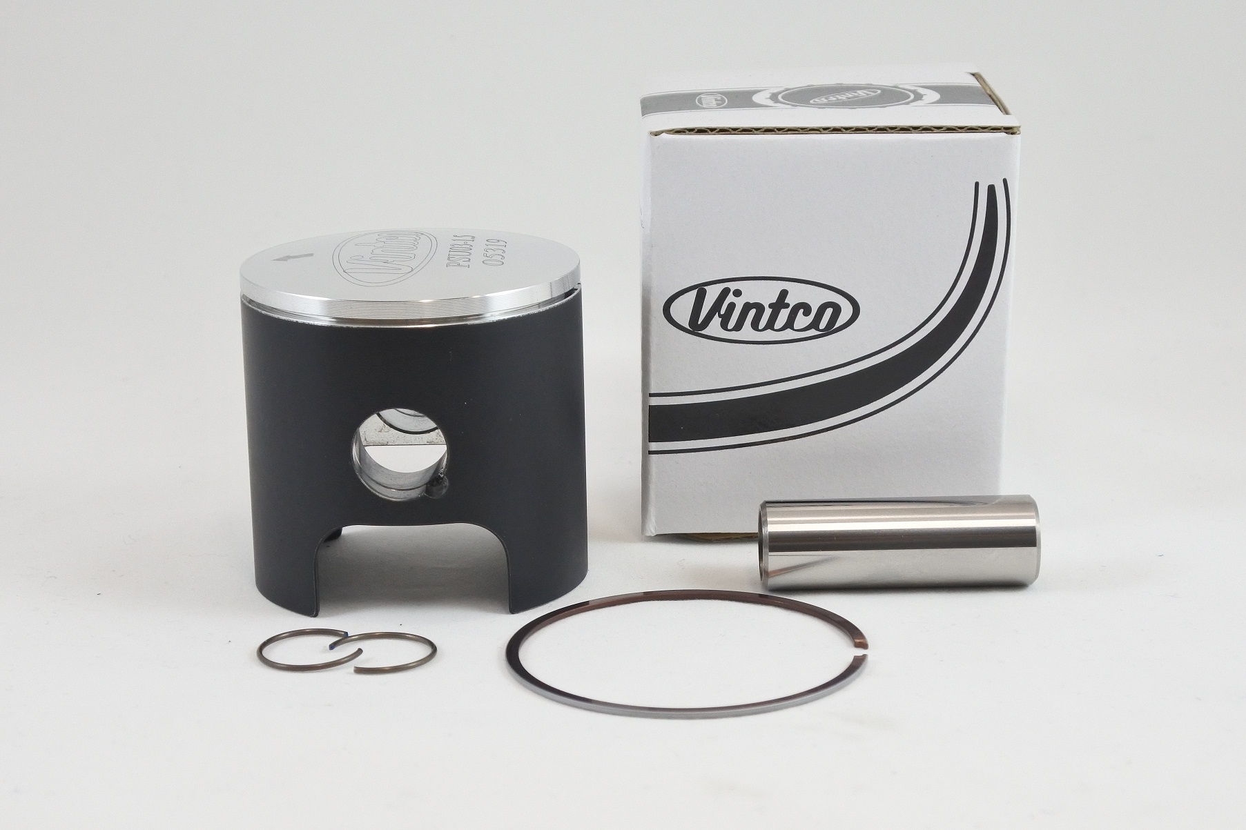 PISTON KIT 74-74 HUSQVARNA CR WR 125 56.5mm OVER VINTCO PSU03-1.5 thumbnail 2