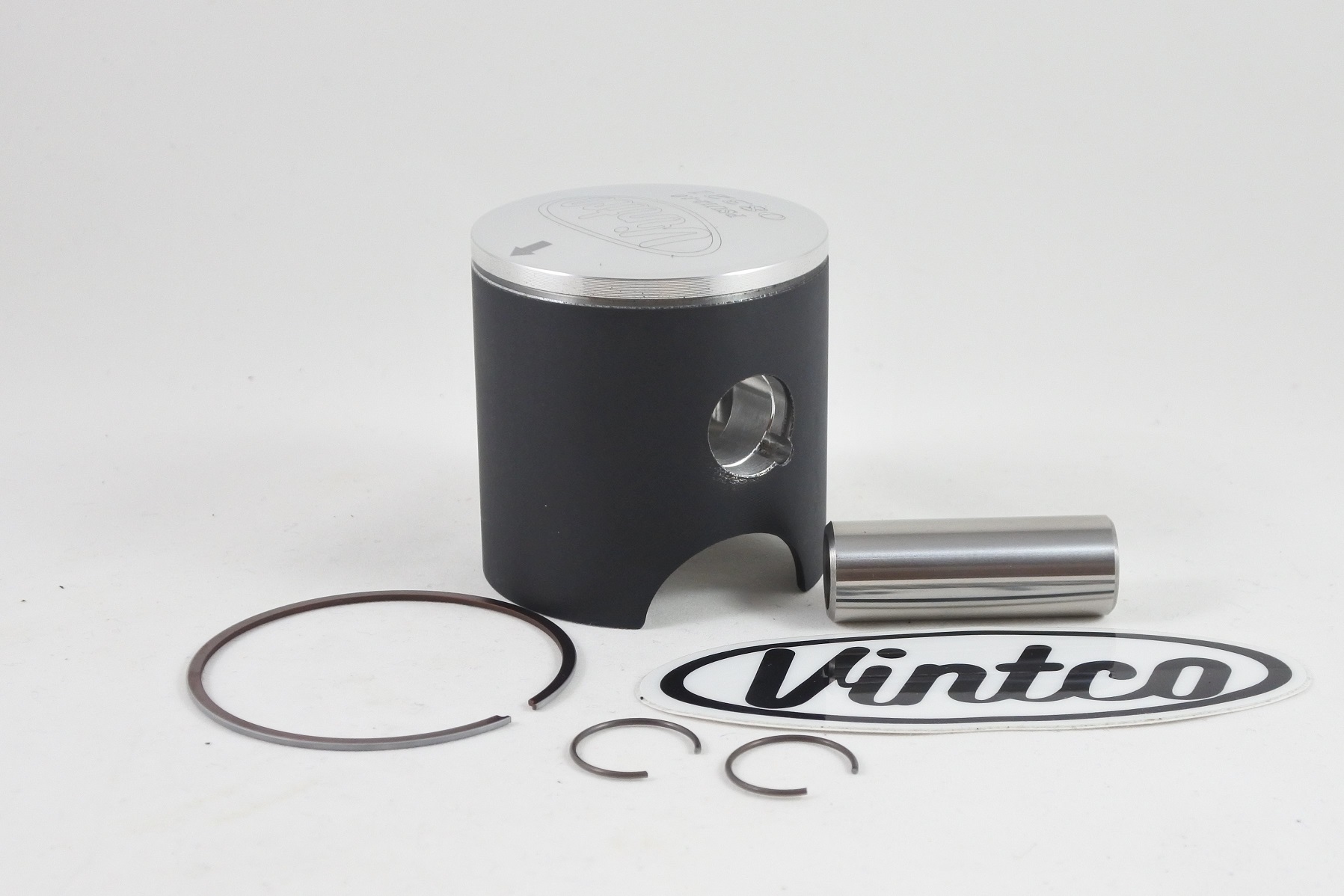 PISTON KIT 88-91 HUSQVARNA WMX 125 57mm 1.0mm OVER VINTCO PSU12-1.0 image 1