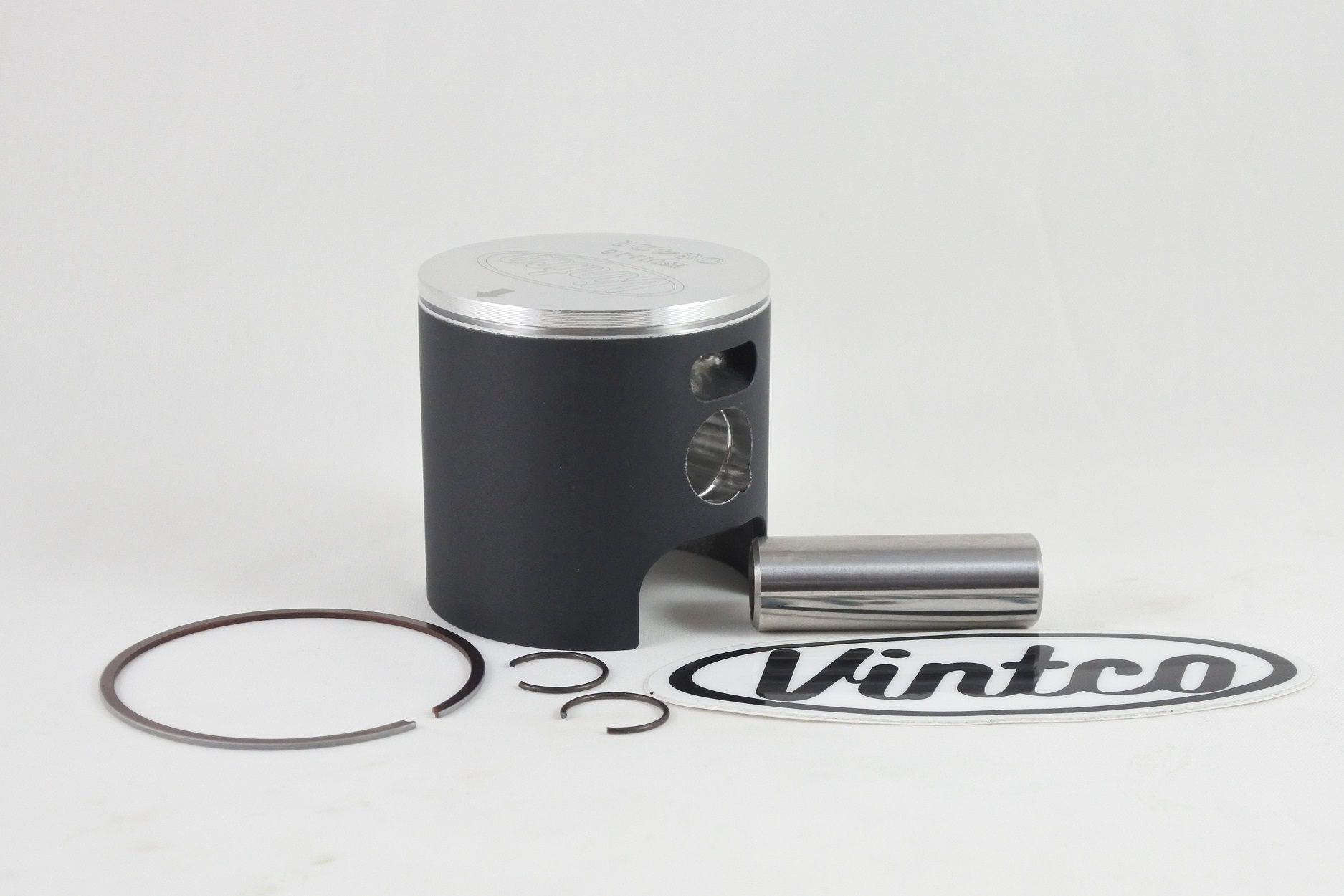 PISTON KIT 84-87 HUSQVARNA CR 125 56mm 1.0mm OVER VINTCO PSU13-1.0 image 1