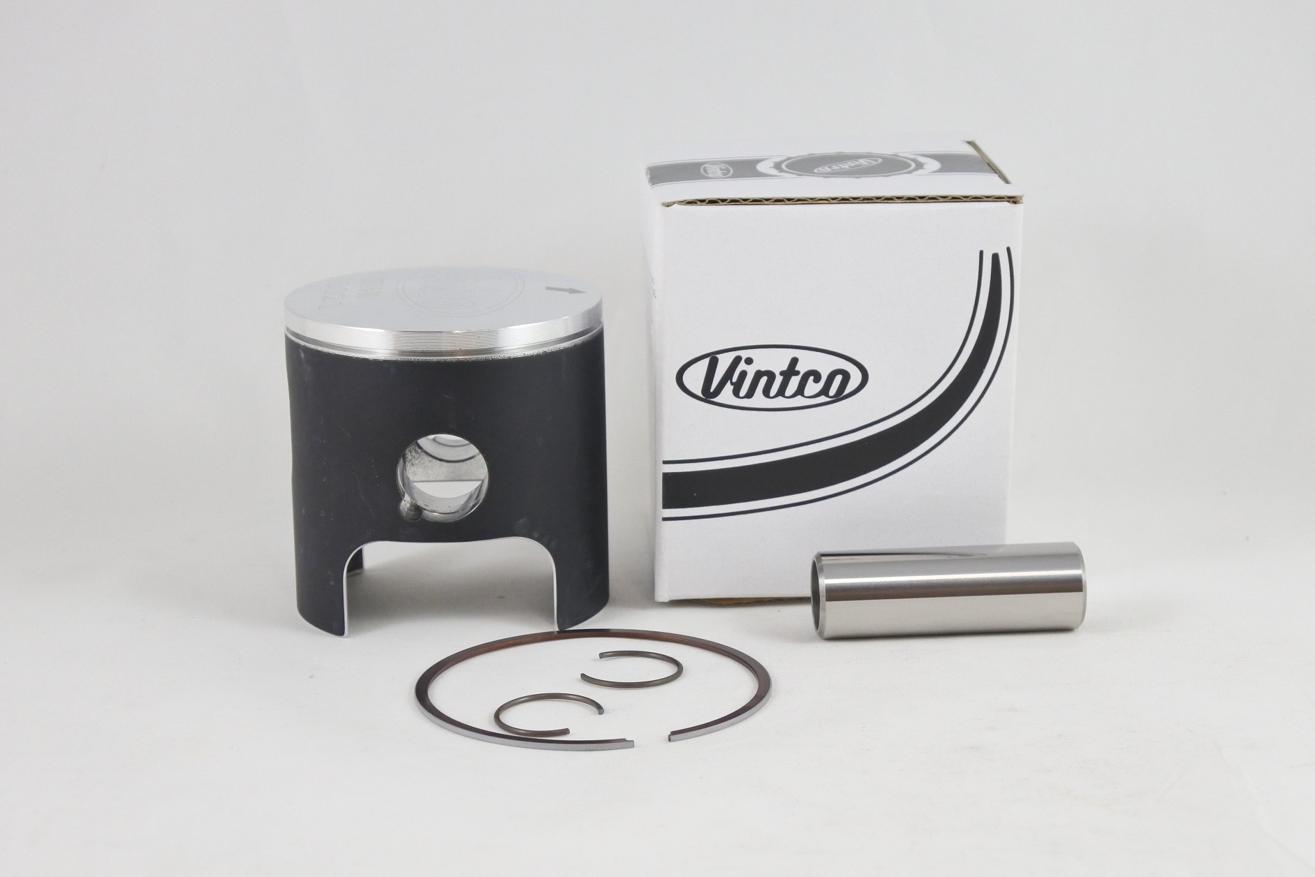 PISTON KIT 75-78 HUSQVARNA CR 125 55mm STANDARD VINTCO PSU16-00 thumbnail 2