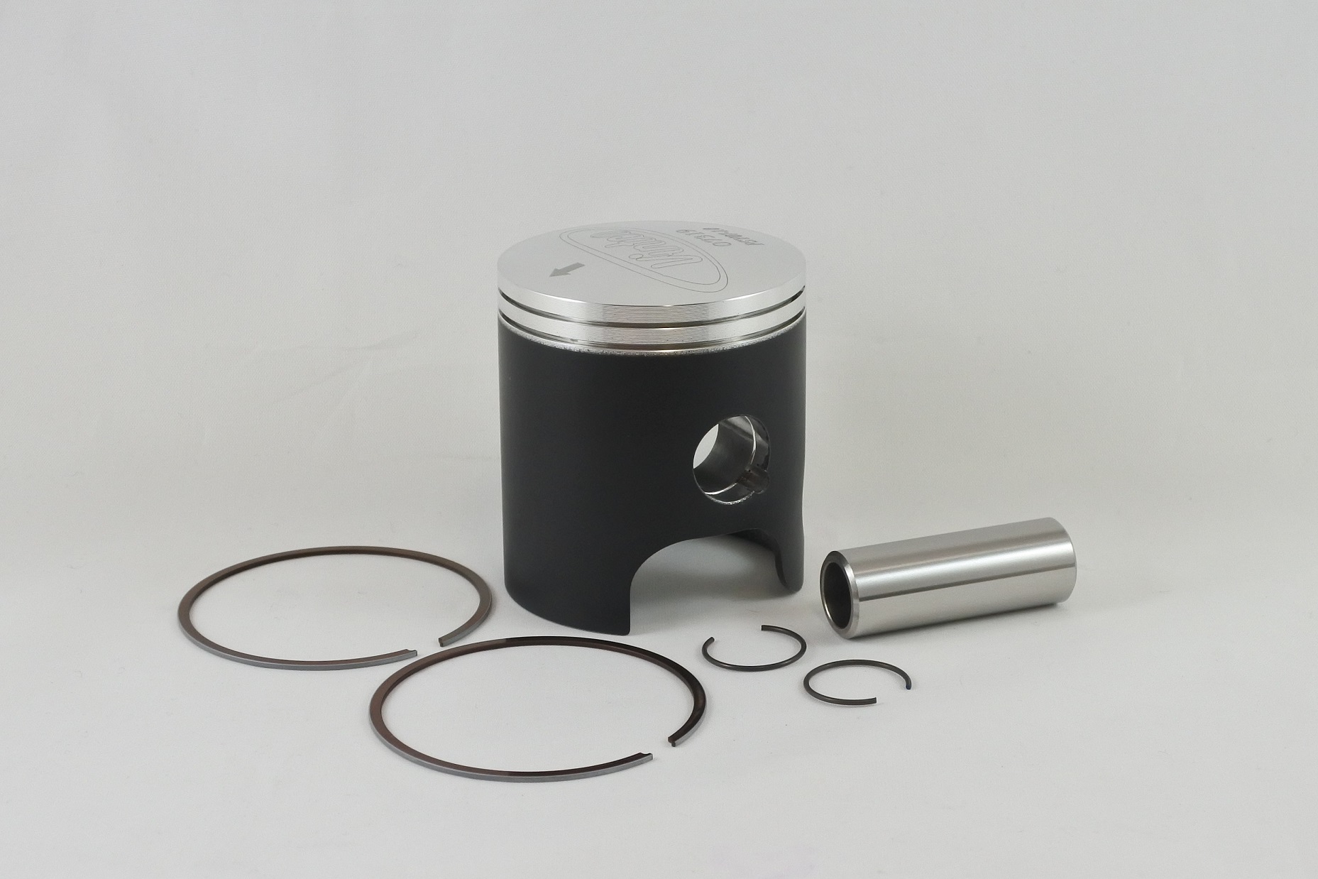 PISTON KIT 74-81 YAMAHA DT 125 57.0mm 1.0mm OVER VINTCO PSY07-1.0 image 1