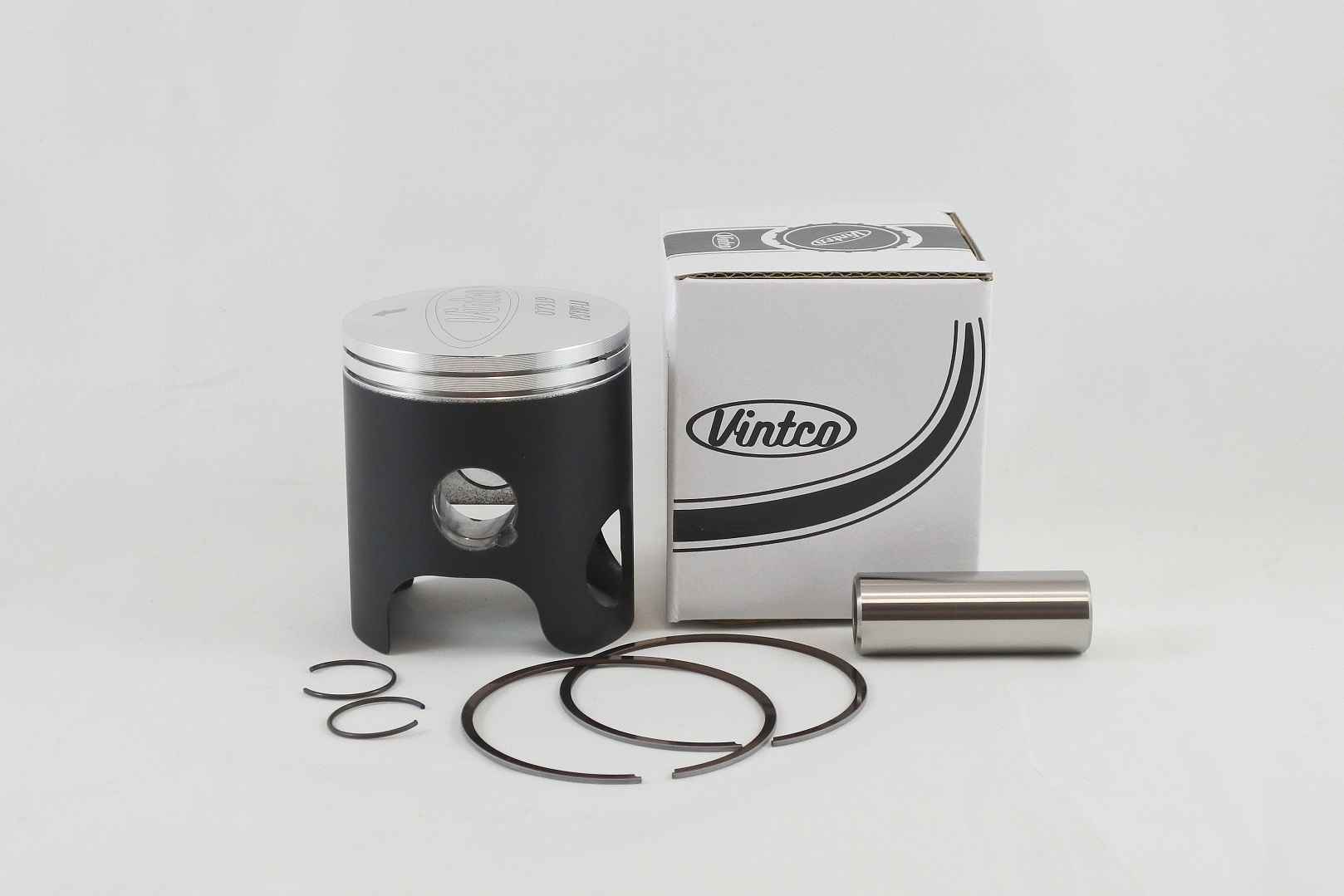 PISTON KIT 74-81 YAMAHA DT 125 57.0mm 1.0mm OVER VINTCO PSY07-1.0 thumbnail 2