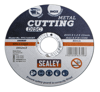 115x1.2x22.2 EACH > GRINDER, GRINDING, DISCS, CUTTER, DISC, METAL image 1
