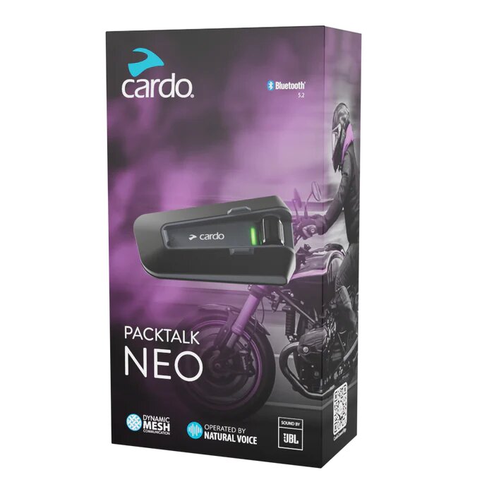 CARDO PACKTALK NEO HELMET INTERCOM SINGLE UNIT, TRACK COMMUNICATION, WIRELESS image 1