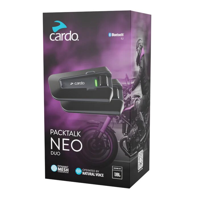 CARDO PACKTALK NEO HELMET INTERCOM SET OF 2, TRACK COMMUNICATION, WIRELESS image 1