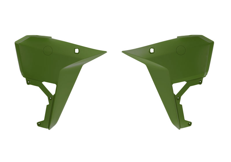 RADIATOR SCOOP CENTER KOVE 800 24-25 R-TECH R-CVKOVVN0025 NAVY GREEN image 1