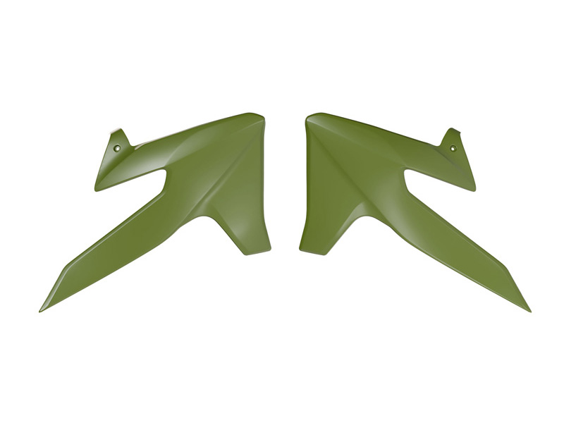RADIATOR SCOOP TRIUMPH TF 250 450 R-TECH R-CVTRIVN0025 NAVY GREEN image 1