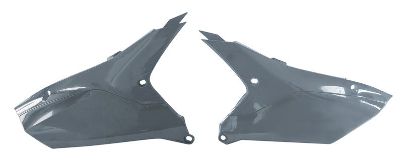 SIDE PANELS 2023-2025 YZ450F YAMAHA QUANTUM GREY/BLACK, RTECH R-FIYZFGR0023 image 1