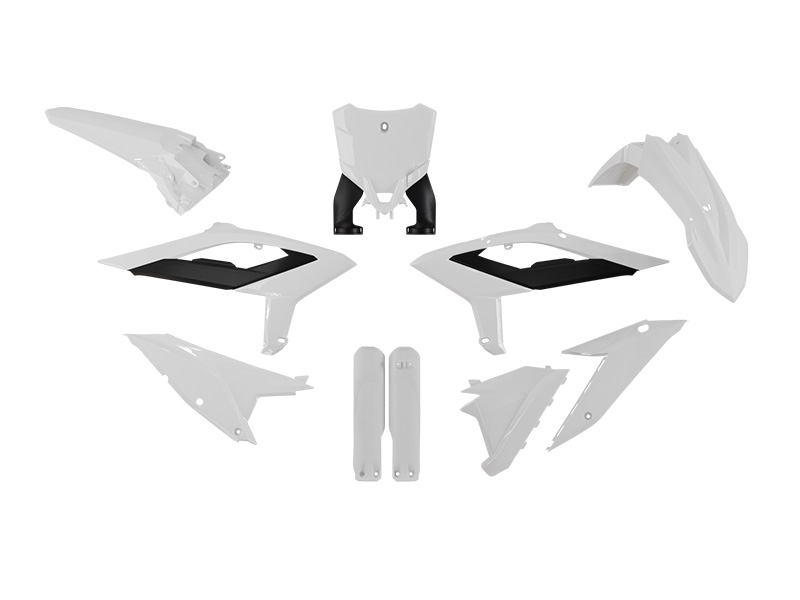 PLASTIC KIT 7 PC BETA WHITE BLACK RTECH R-KITBET-BN0-626 image 1