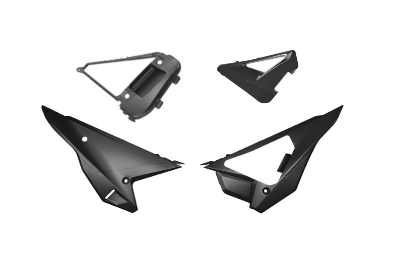 REVOLUTION SIDE PANELS KIT CRF 250 450 2025 BLACK R-TECH R-KITCRF-NR0-F26 image 1